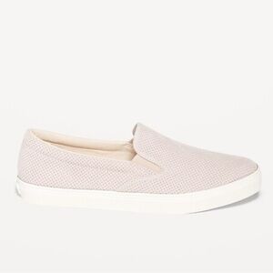 Faux Suede Slip-On Sneakers | Dawn Light Tan Beige | EUC | Old Navy | Size 10